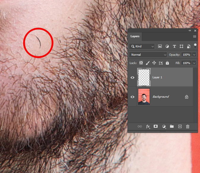 painting beard photoshop hair