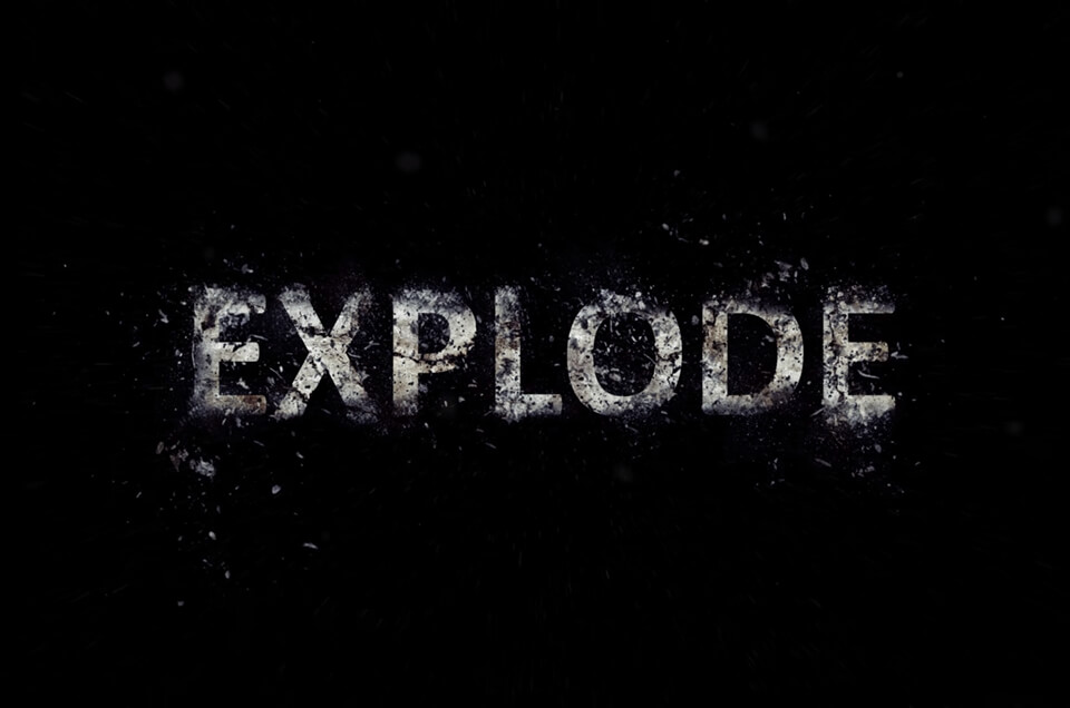 exploding text effect tutorial
