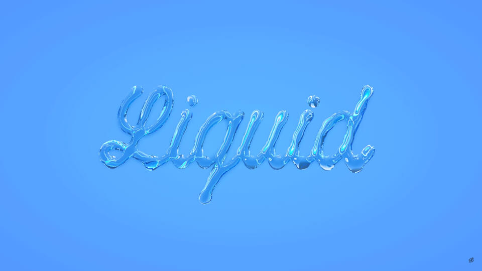 liquid lettering text effect tutorial