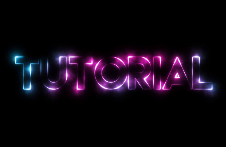 smoky neon glow text effect tutorial