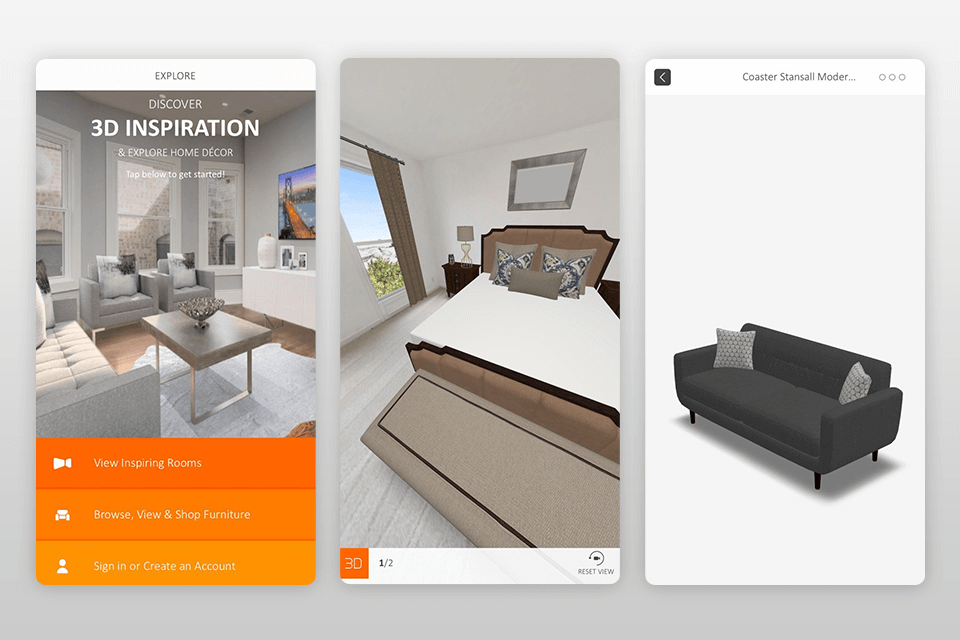 Rooomy Interior Design App Interface 