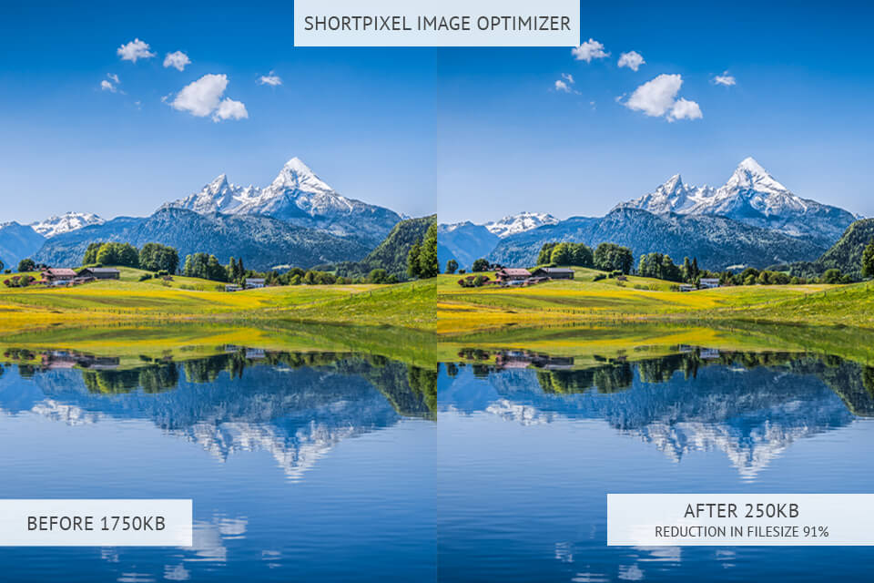 ShortPixel image optimizer results