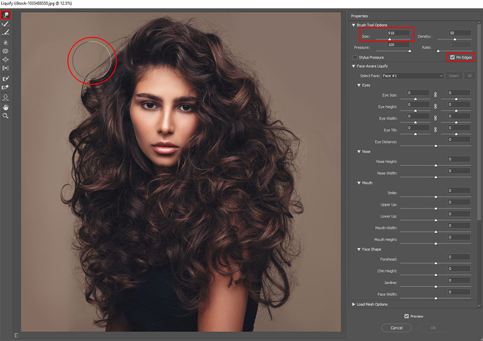 photoshop stray hairs removal