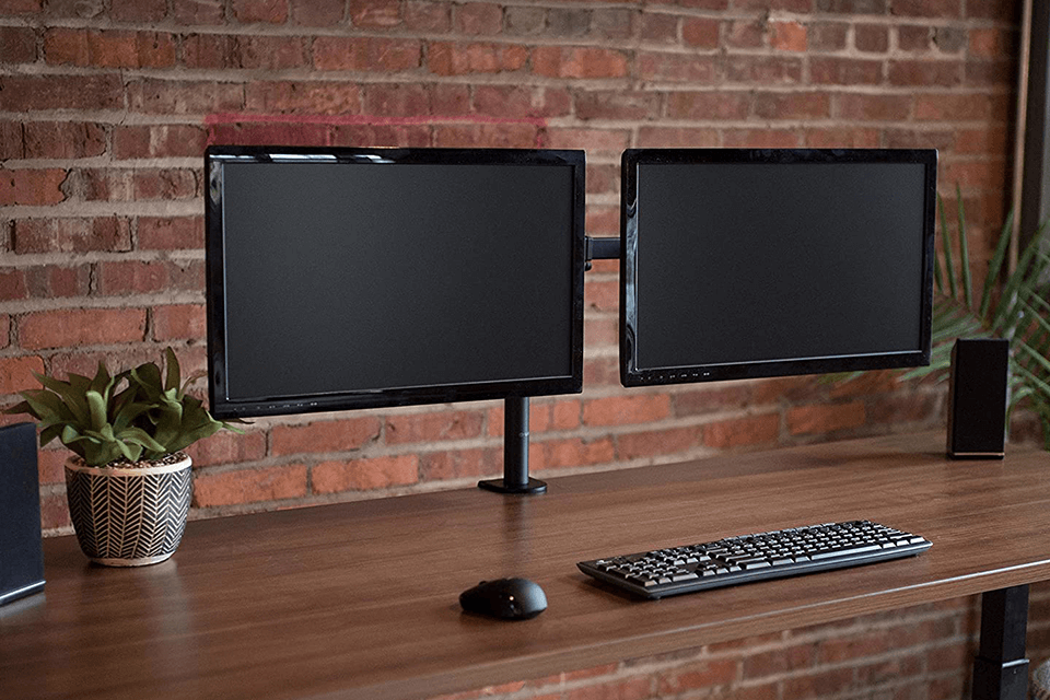 HEMUDU HT05B-001 Single LCD Computer Monitor Free-Standing Desk