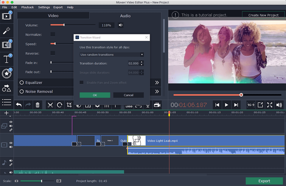 movavi video editing software for mac interface