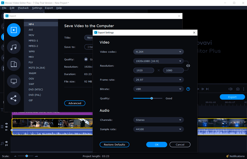 movavi video editor plus