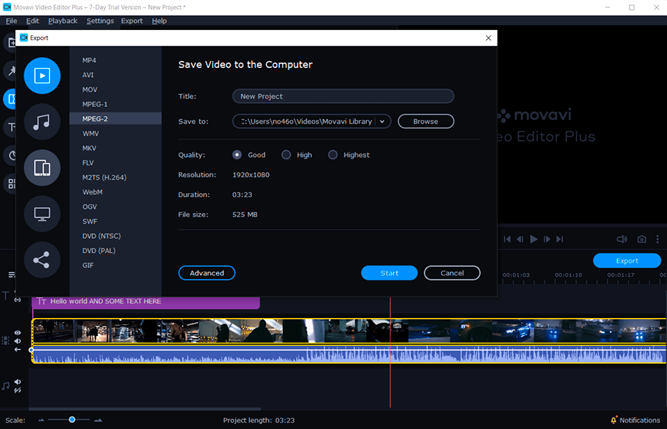movavi video editor plus