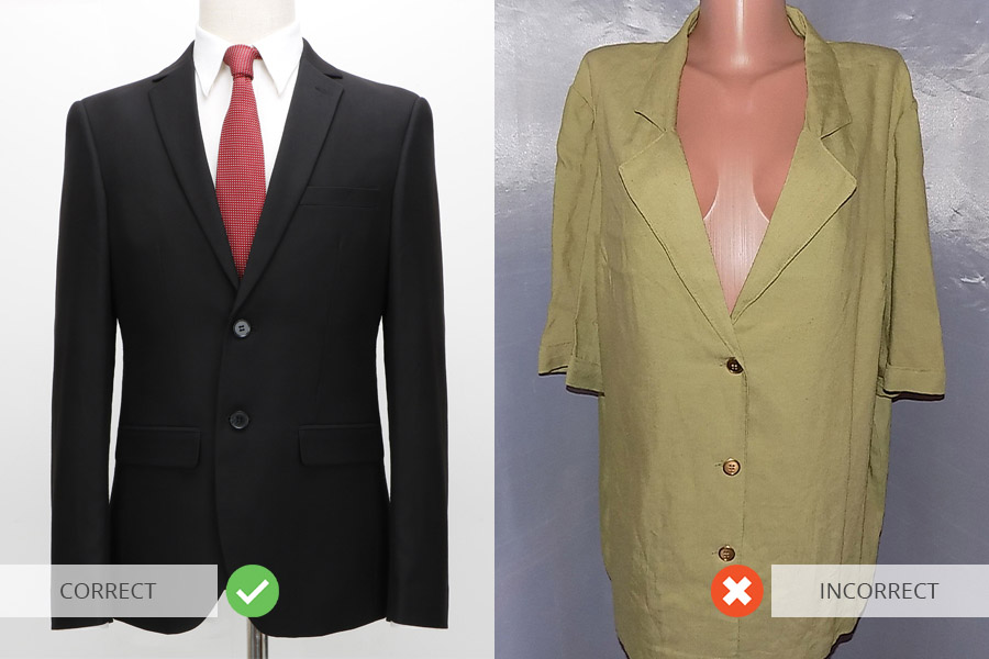 apparel photography with pins