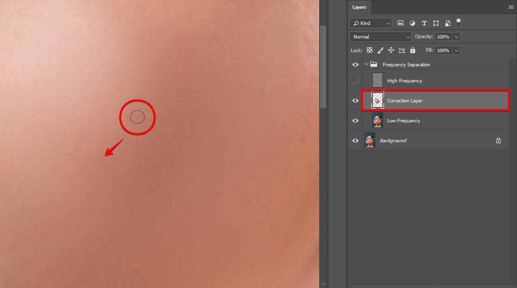 Frequency Separation Technique in Photoshop
