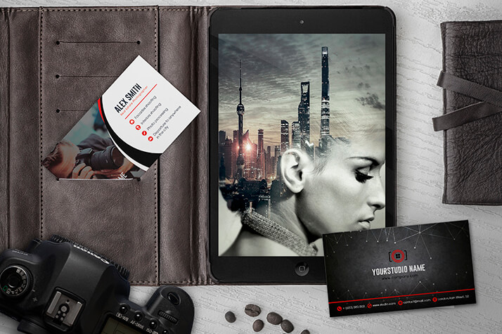 real estate photographer business card