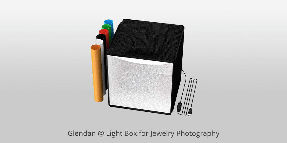 glendan photo light box for jewelry photography