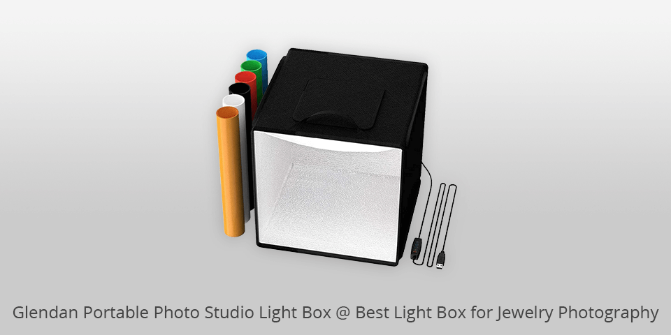 glendan portable photo studio light box for jewelry photography