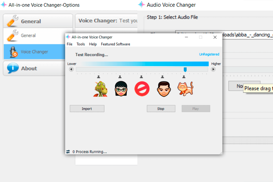 all-in-one voice changer for discord interface