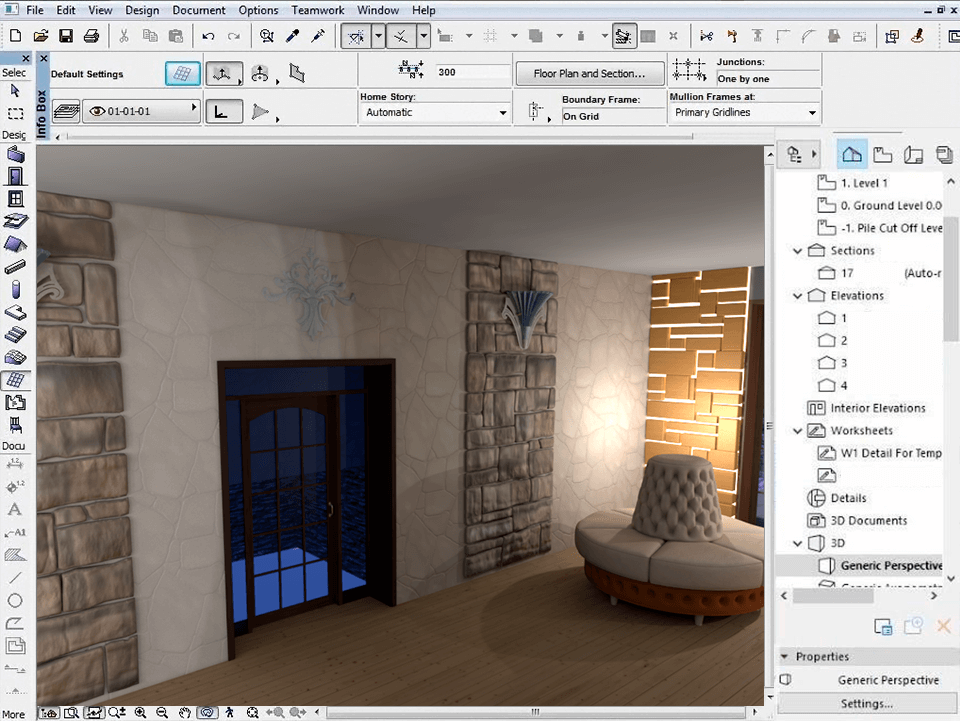 Archicad Interior Design Software Interface 