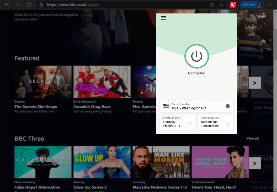 ExpressVPN BBC iPlayer arayüzü için en iyi VPN