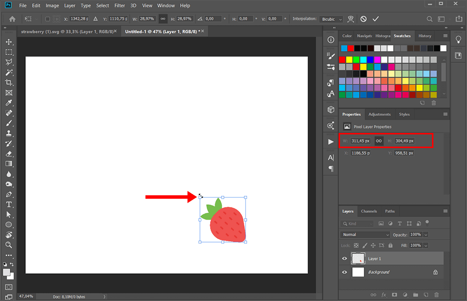 how to compress picture on photoshope