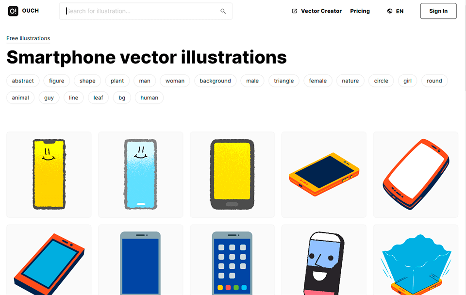 icons8 best free vector site interface