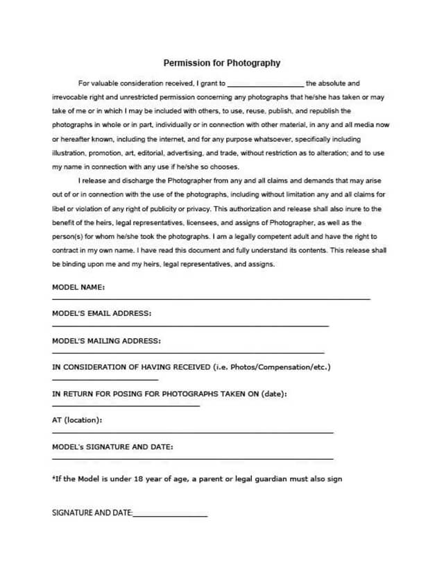 wedding photography contract template canada