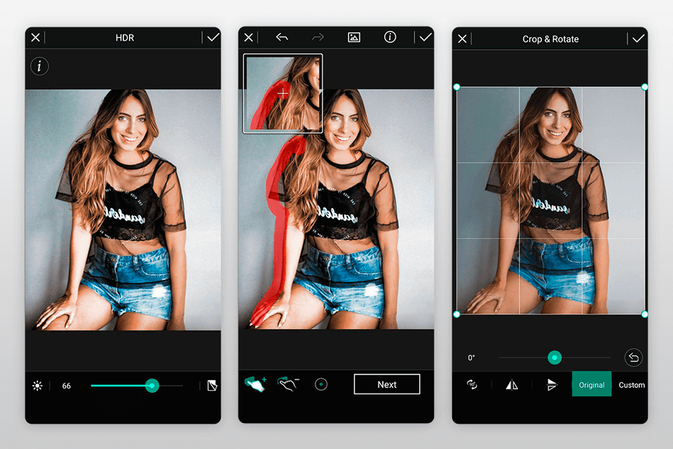 photodirector photo editing app for android interface