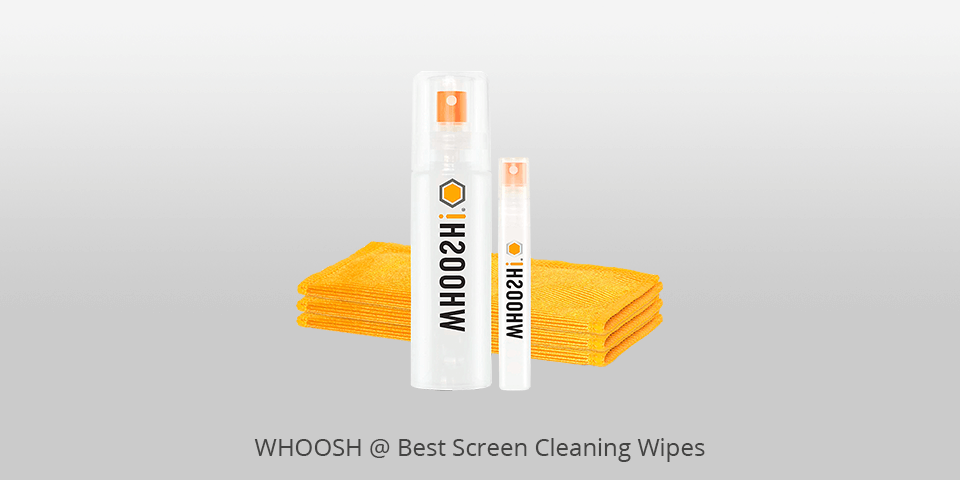 Whoosh! Screen Shine Wipes 70 70 Wipes Canister + Cloth 