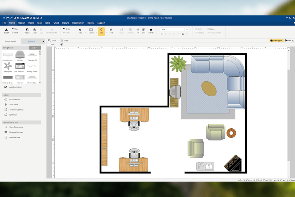 smartdraw cabinet free furniture design software interface