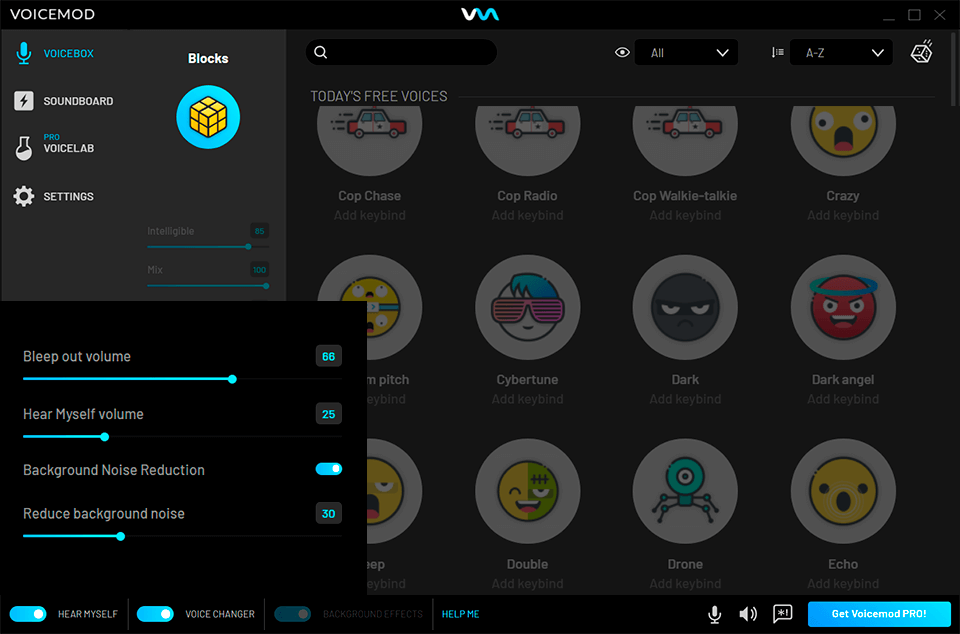 voicemod voice changer for discord interface
