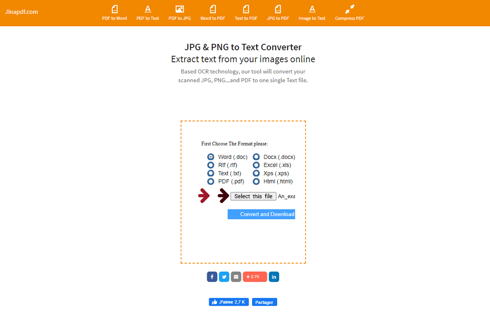 jinapdf image converter interface