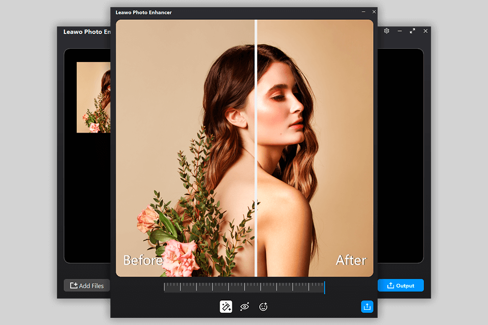leawo photoins ai photo editor interface
