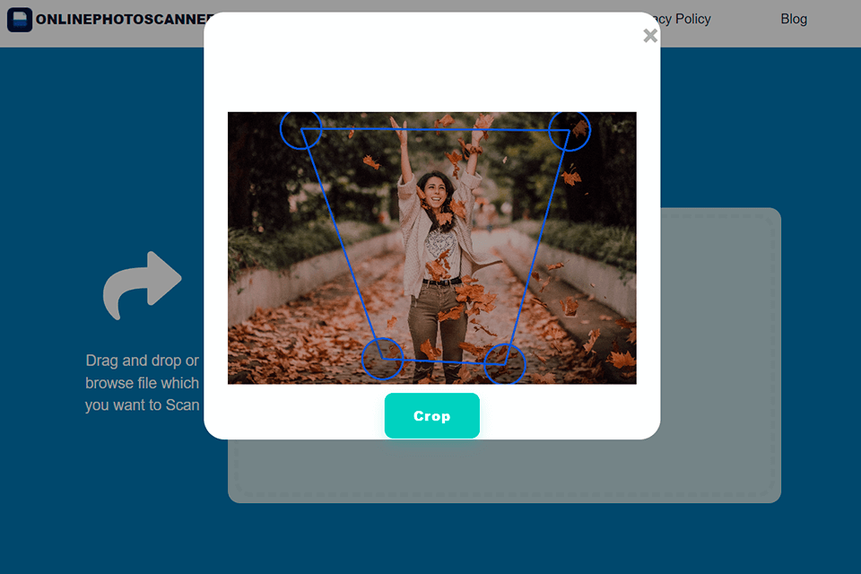 online photo scanner interface