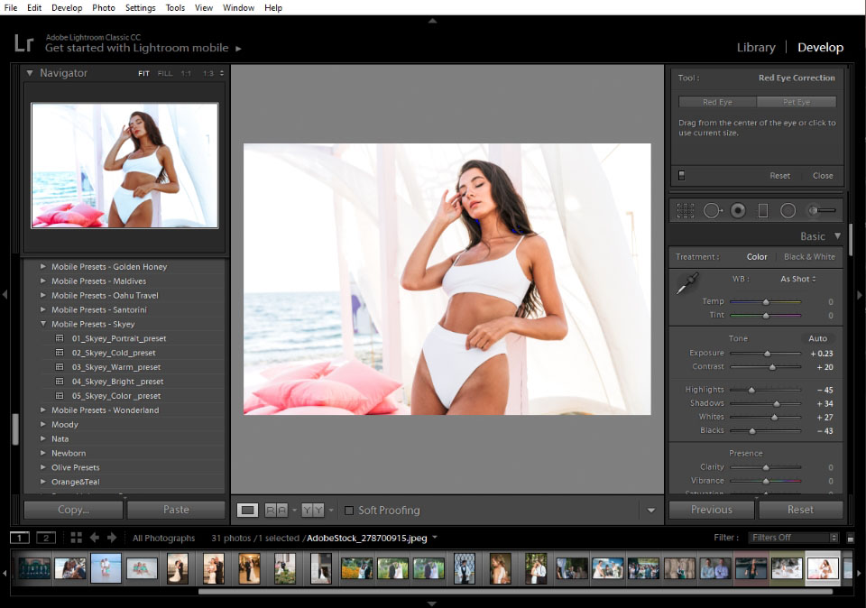 Lightroom 6 interface 