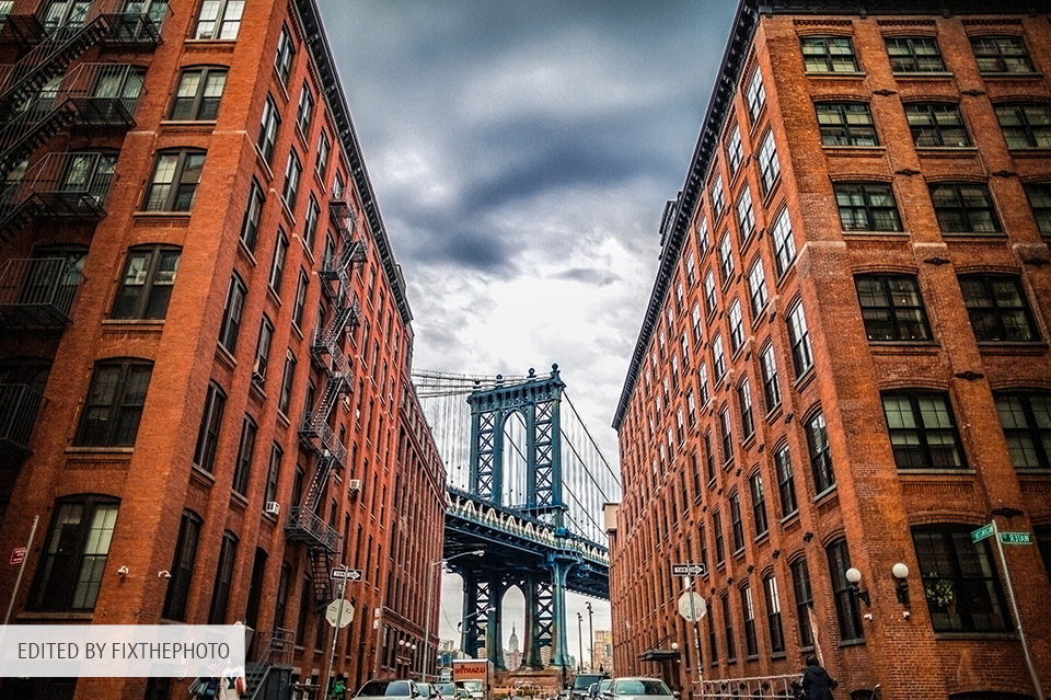 Manhattan bridge o melhor lugar para tirar fotografias em nyc