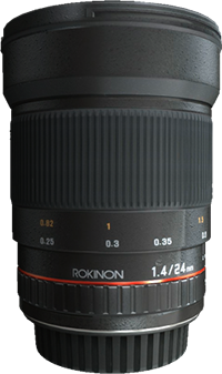 rokinon 24mm f1 4 for astrophotography 