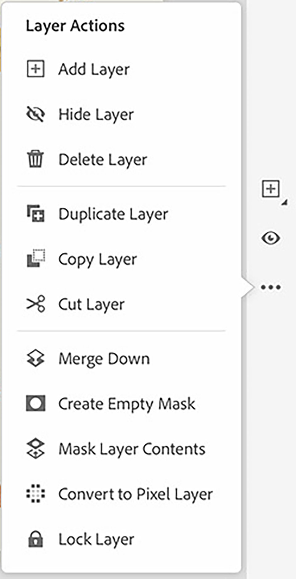 hành động trên lớp adobe bích họa