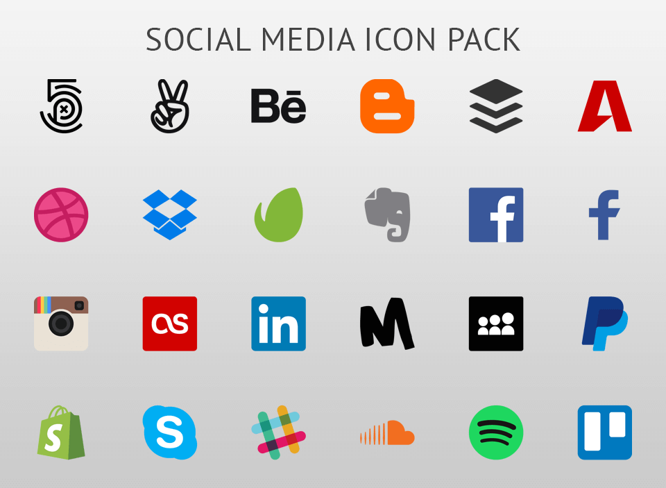 download social icons illustrator