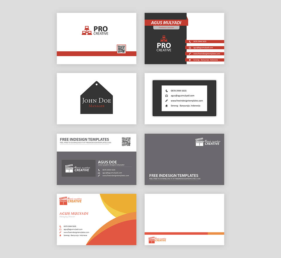 adobe indesign templates card