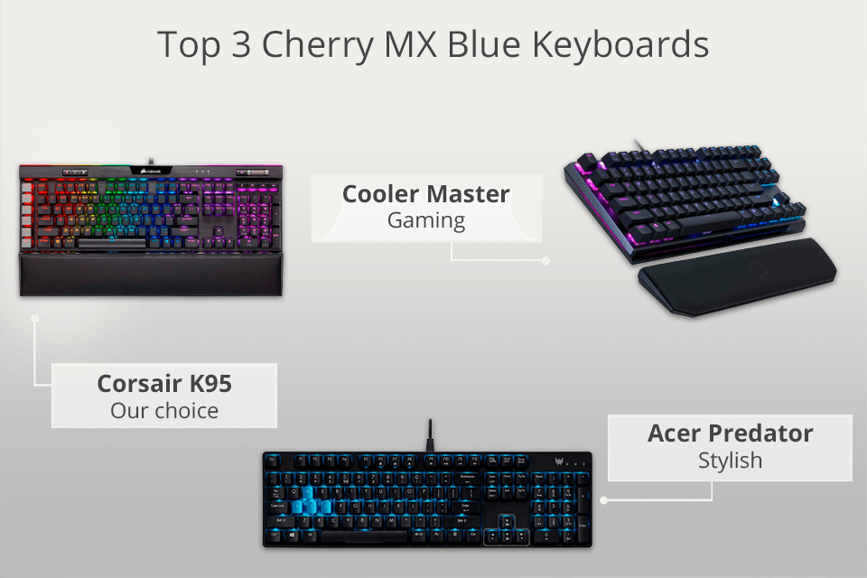 Wired Mechanical Keyboard RGB Backlit Cherry MX Blue Brown Switch Gaming W9J8 