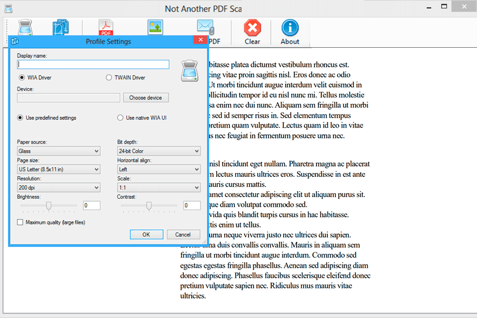 naps2 scanner software interface