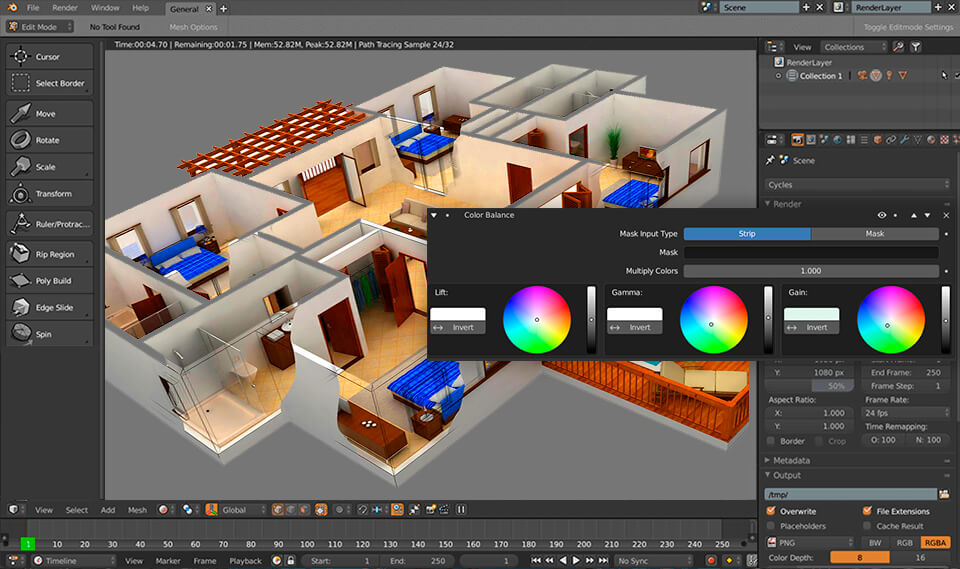 blender interface free architectural design software