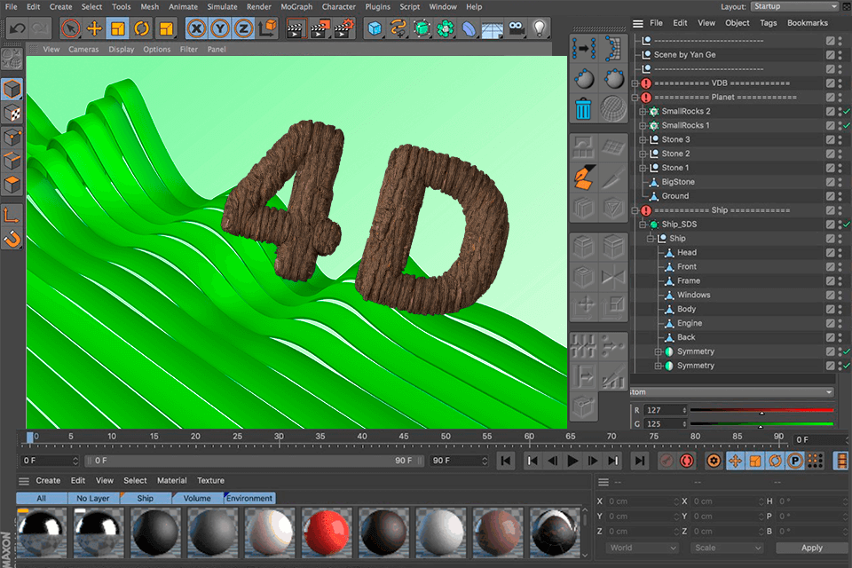 Cinema 4d Interface 3d Animation Software 