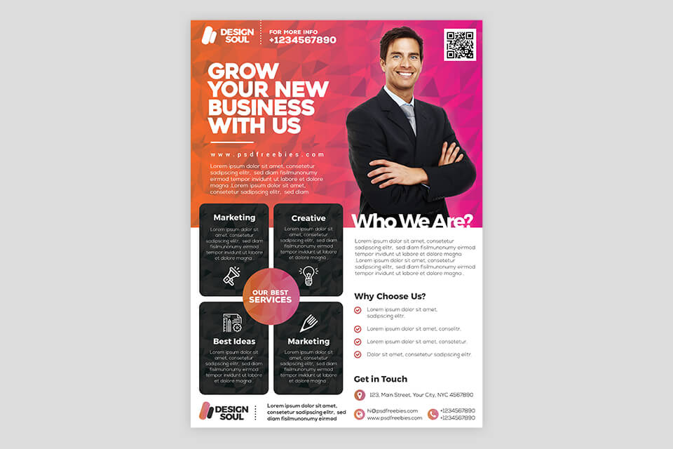 free indesign flyer templates multipurpose corporate