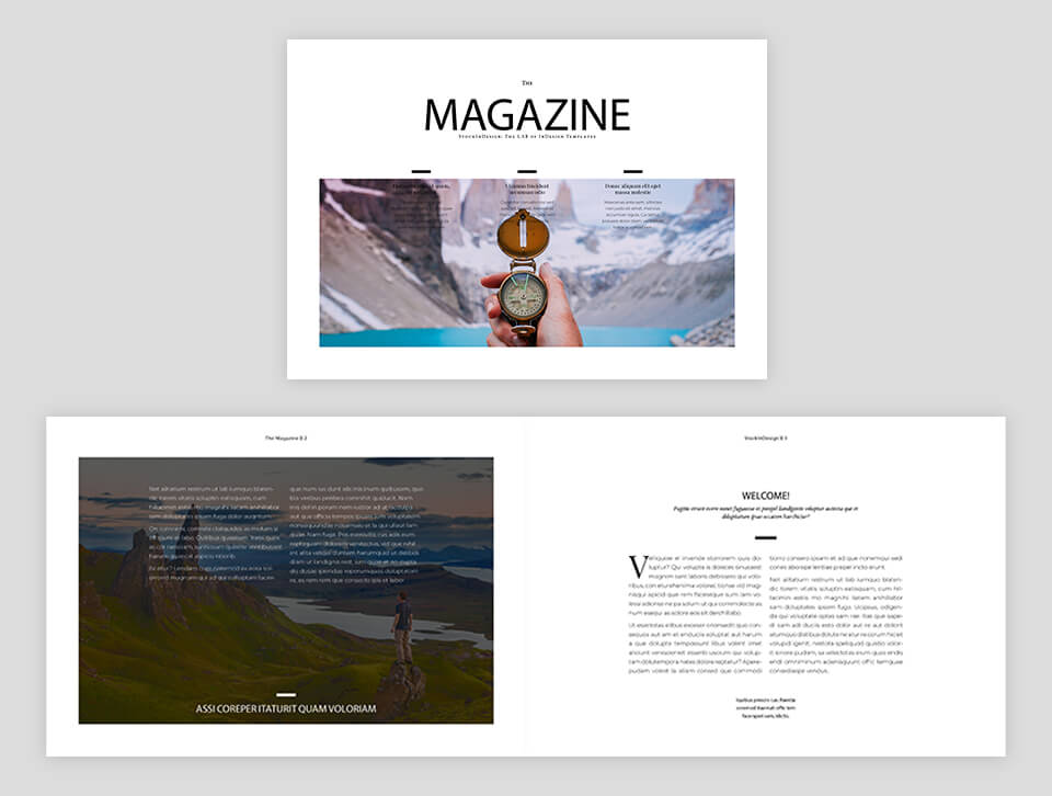 free indesign magazine templates landscape