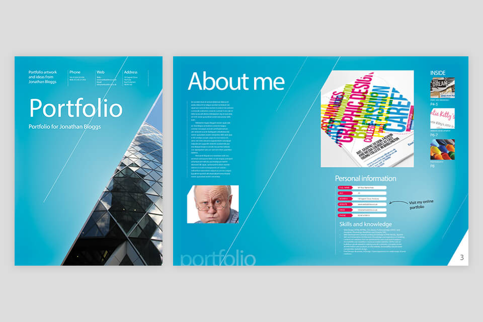 free indesign portfolio layout templates