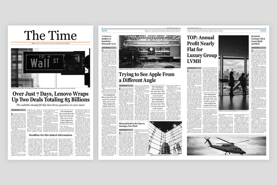Newspaper Layout Template Indesign Free Download