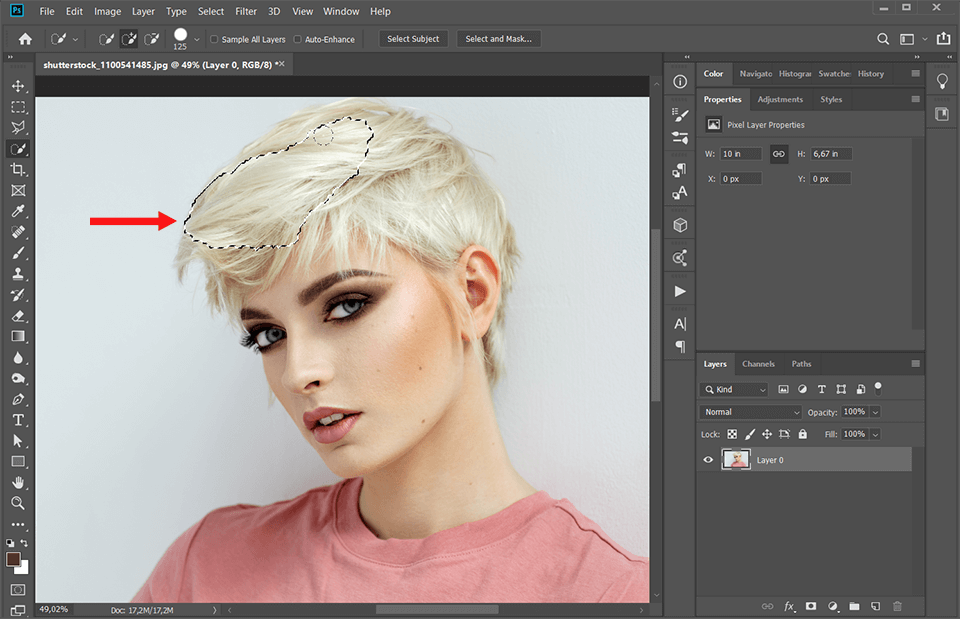 how to change hair color in photoshop select hair