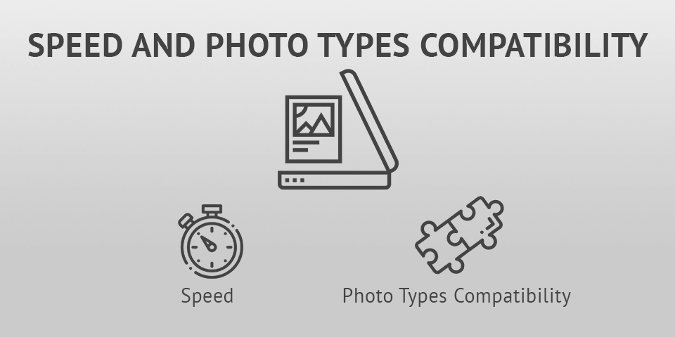 speed and photo types compatibility photo scanner