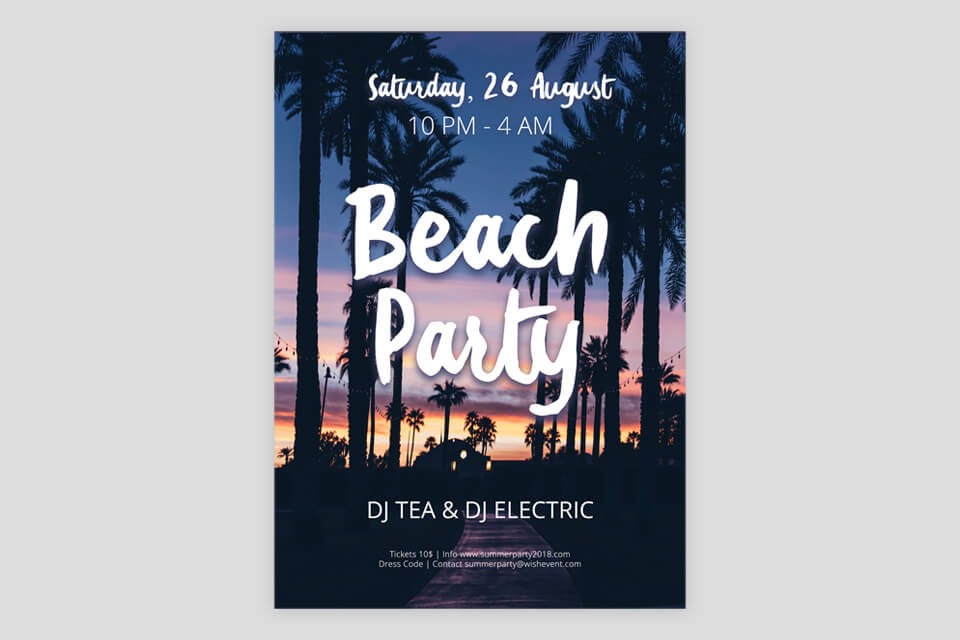 indesign flyer templates free party