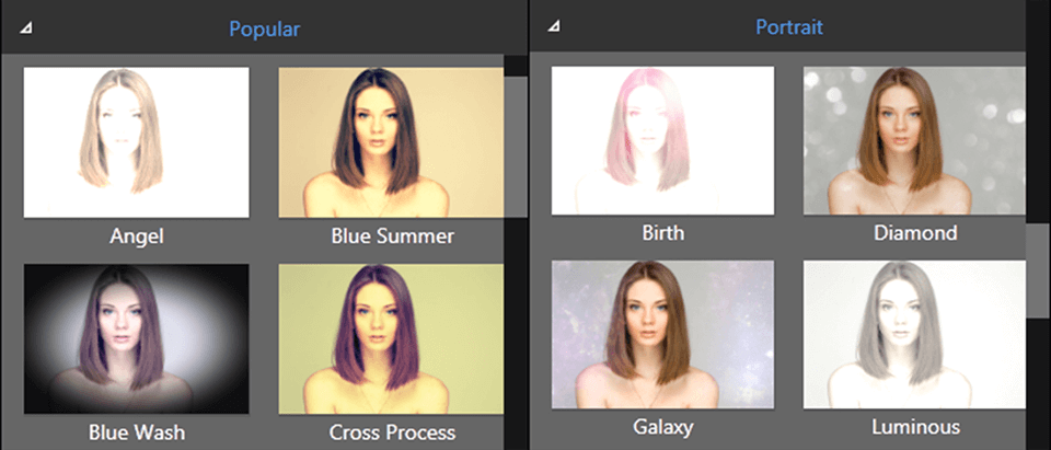 inpixio photo editor oversaturated and dim presets