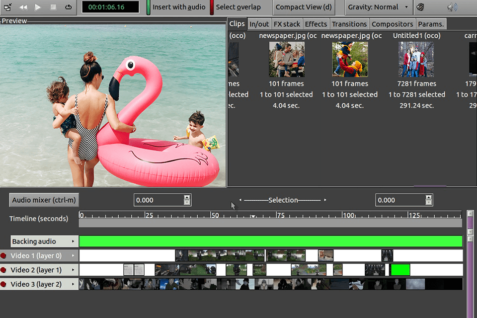 lives open source video editor interface