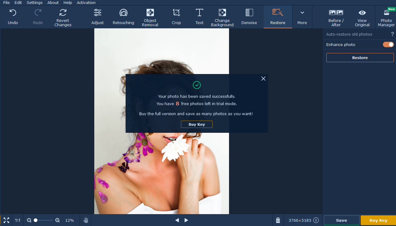 movavi photo editor salvar imagens
