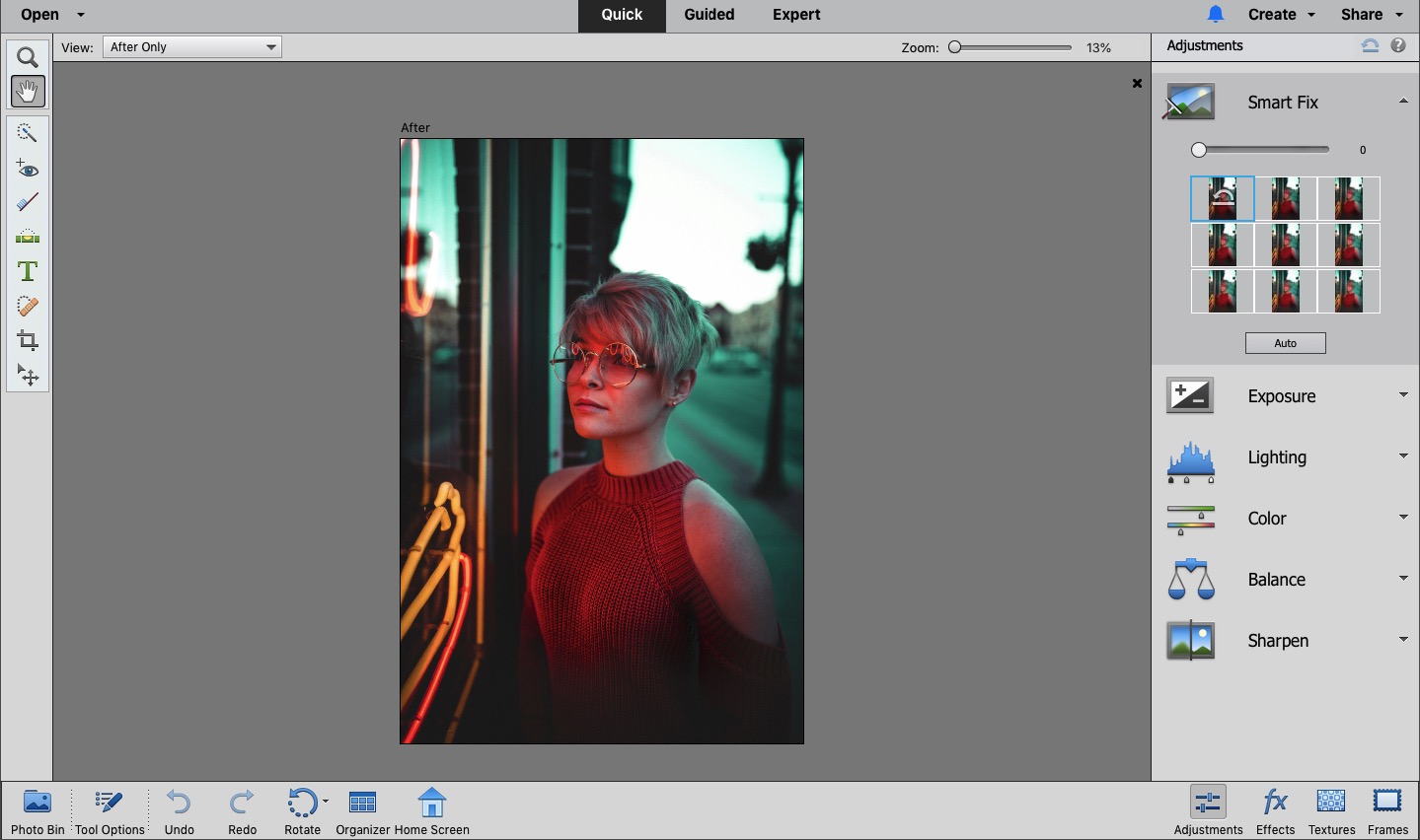 photoshop elements interface